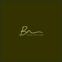 logotipo de bn, logotipo de letra de bn dibujado a mano, logotipo de firma de bn, logotipo creativo de bn, logotipo de monograma de bn vector