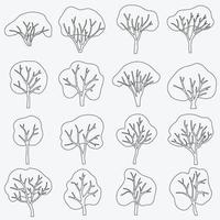 Simplicity tree freehand drawing flat design. vector