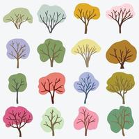 Simplicity tree freehand drawing flat design. vector