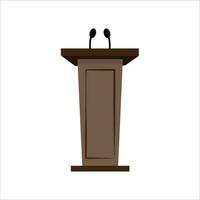 Isolated vector illustration graphic icon of a speaker's podium