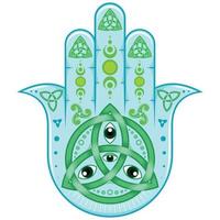 Hamsa protection symbol design vector