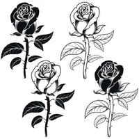 diseño de flores en blanco y negro