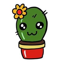 Cute cactus. Vector illustration in mexican style