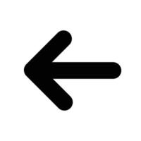 Left arrow icon vector