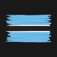 Botswana Flag Brush Vector