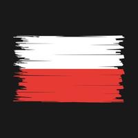 Poland Flag Brush Vector