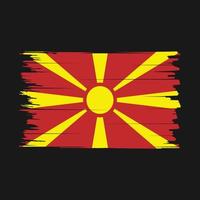 vector de pincel de bandera de macedonia del norte