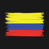 Colombia Flag Brush Vector