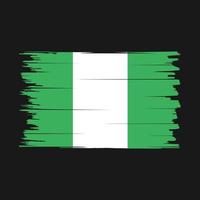 Nigeria Flag Brush Vector