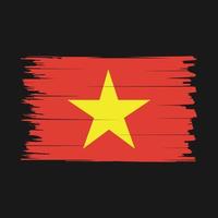 vector de pincel de bandera de vietnam