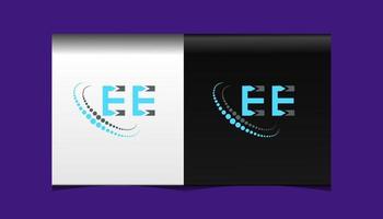 diseño creativo del logotipo de la letra ee. ee diseño único. vector