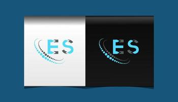 ES letter logo creative design. ES unique design. vector