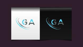 diseño creativo del logotipo de la letra ga. un diseño único. vector