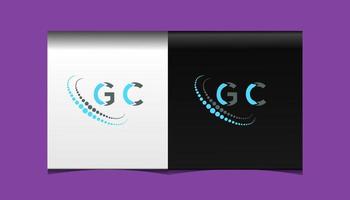 diseño creativo del logotipo de la letra gc. diseño único gc. vector