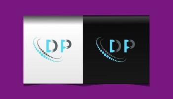 diseño creativo del logotipo de la letra dp. diseño único dp. vector