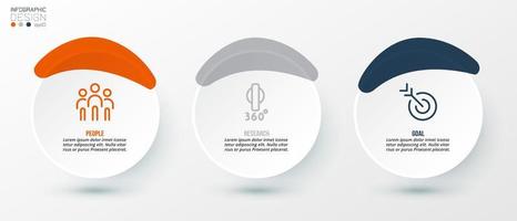 Infographic template business concept with option. vector