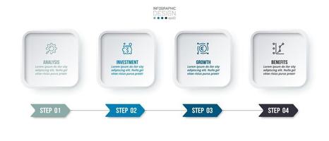 Timeline chart business infographic template. vector