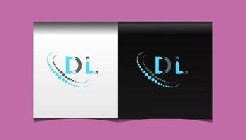 DL letter logo creative design. DL unique design. vector