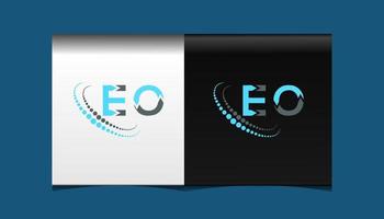 EO letter logo design vector