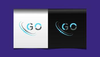 GO letter logo creative design. GO unique design. vector