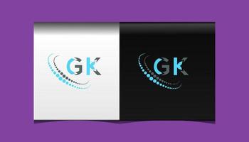 GK letter logo creative design. GK unique design. vector
