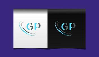 GP letter logo creative design. GP unique design. vector