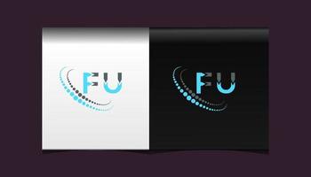 diseño creativo del logotipo de la letra fu. fu un diseño único. vector