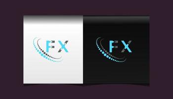 FX letter logo creative design. FX unique design. vector