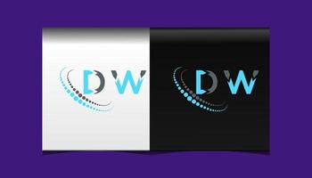 diseño creativo del logotipo de la letra dw. diseño único dw. vector