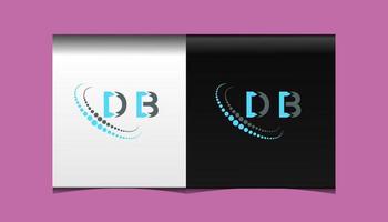 DB letter logo creative design. DB unique design. vector