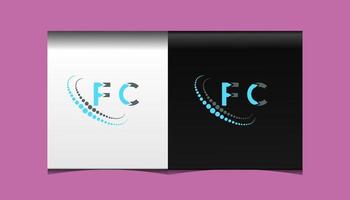 FC letter logo creative design. FC unique design. vector