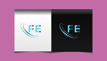 FE letter logo creative design. FE unique design. vector