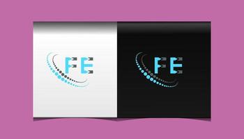 diseño creativo del logotipo de la letra fe. diseño único fe. vector