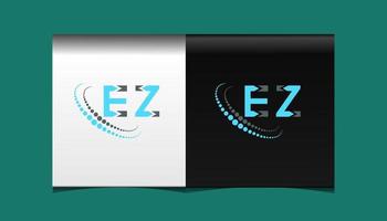 diseño creativo del logotipo de la letra ez. ez diseño único. vector