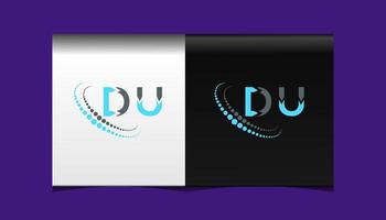 DU letter logo creative design. DU unique design. vector