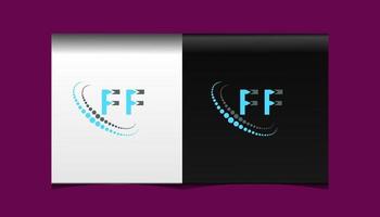 diseño creativo del logotipo de la letra ff. Diseño único. vector