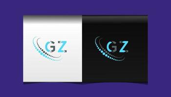 diseño creativo del logotipo de la letra gz. diseño único gz. vector