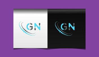 GN letter logo creative design. GN unique design. vector