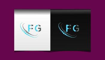 FG letter logo creative design. FG unique design. vector