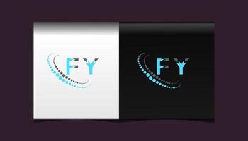 diseño creativo del logotipo de la letra fy. fy diseño único. vector