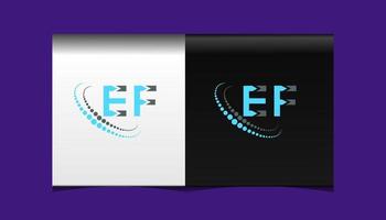 diseño creativo del logotipo de la letra ef. ef diseño único. vector