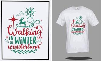 diseño de camiseta de navidad o camiseta de tipografía de navidad y diseño de camiseta de santa o vector