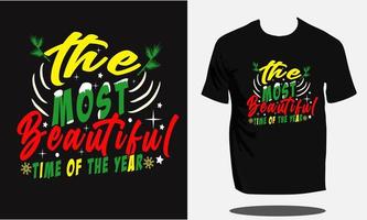 diseño de camiseta de navidad o camiseta de tipografía de navidad y diseño de camiseta de santa o vector