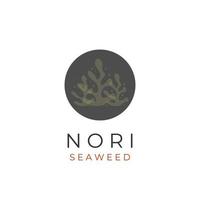 Simple Logo Illustration Nori Seaweed vector