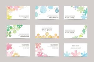 Hand drawn vector business card templates