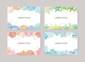 Hand drawn abstract vector design templates. cards for greetings, invitation