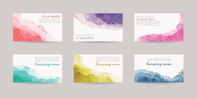 watercolor vector background template. business cards