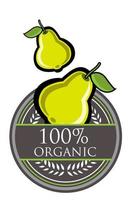 guava Organic label vector