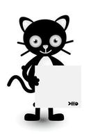 gato ilustración banner lindo vector