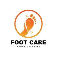 Foot Care Logo Design Health Illustration Woman Pedicure Salon Vector